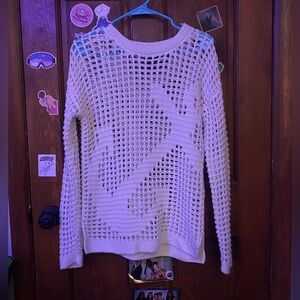 Small white crochet anchor top